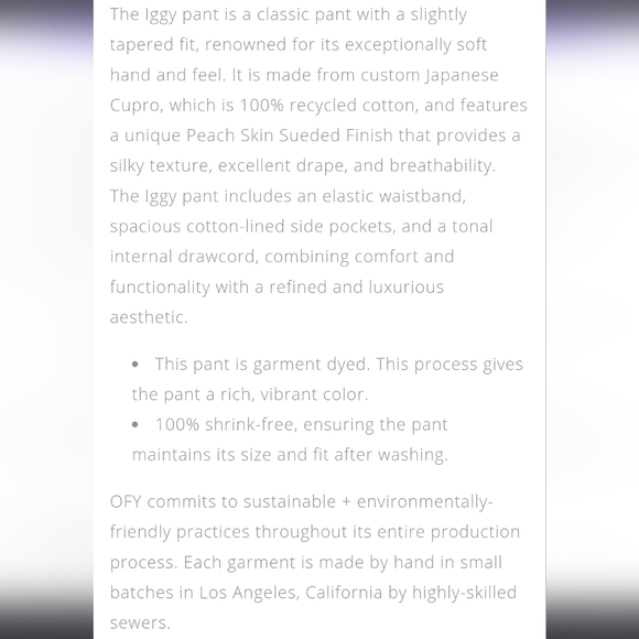 Ofy | IGGY PANT - AVOCADO OIL EUC - Picture 5 of 6